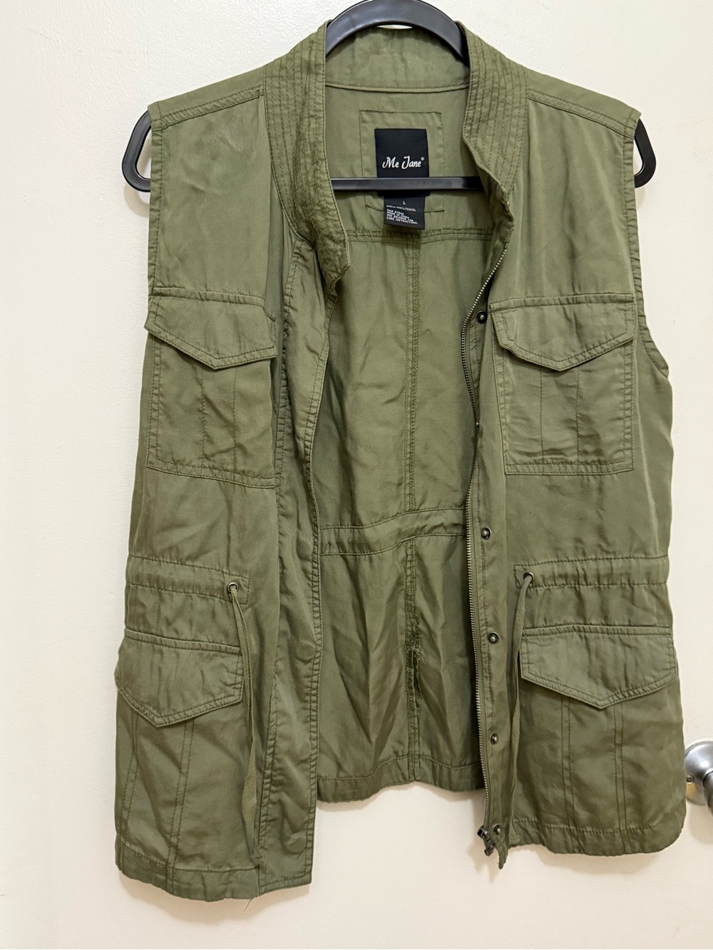 Me Jane Olive Green Utility Vest